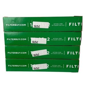 Filterbuy 10x25x2 MERV 8 HVAC Air Filter 4‎ Pack Pleated Furnace AC Filters